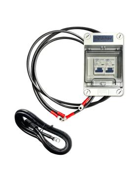 Accubox met automatische zekering 2X 125A DC 250V + kabels